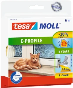 Tesa Afdichtingstape 6 m x 9 mm wit
