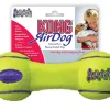 Kong Air squeaker dumbell geel S