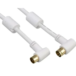 Hama Antennekabel coax 90° verguld 1,5 m 95 db 3 ster