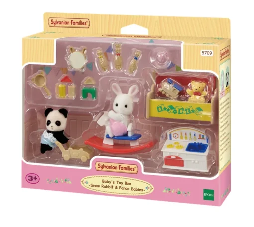 Euro Shop baby's speelkamer baby panda & sneeuwwit konijn