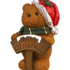 DDD Toys Beer kerstbeeld Merry Christmas met LED 38cm