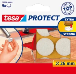 Tesa Beschermvilt Ø 26 mm rond wit