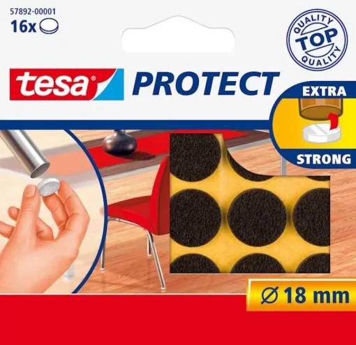 Tesa Beschermvilt rond Ø 18 mm bruin