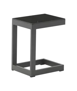 DDD Bijzettafel vierkant Jamina - L30xB40xH50cm - Aluminium - Antraciet