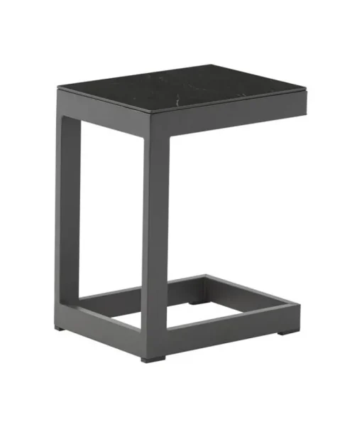 DDD Bijzettafel vierkant Jamina - L30xB40xH50cm - Aluminium - Antraciet