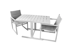DDD Bistroset Salou aluminium - wit
