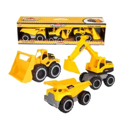 DDD Toys Bouwvoertuigen Speelset - Graafmachine, Shovel en Kiepwagen - 3 delig