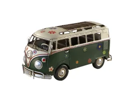 DDD Bus Metaal met Bloemetjes Decoratief