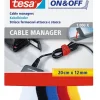 Tesa Cable Manager 12 mm x 20 cm wit - zwart -  blauw - rood - geel