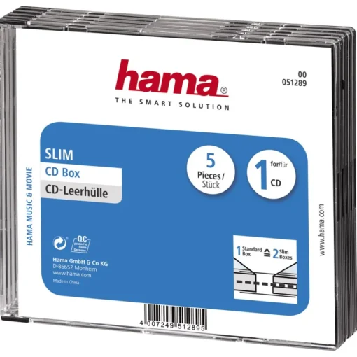 Hama Cd slim box 5 stuks