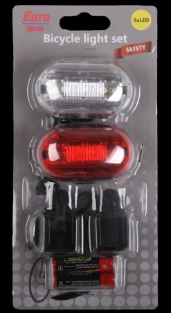 Euro Cycle Classic set voor + achter led