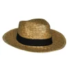 Euro Shop Cowboy Hoed Stro met zwarte band