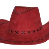 Partyline Cowboy hoed suede - Rood