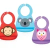 Nuby 3D Silicone Slabbetje met Dierendesigns - 3m+