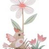 DDD Decoratie houten vogel tafereel 17,5cm