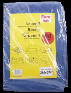 Euro Tools Dekzeil 3x5 m 90g blauw