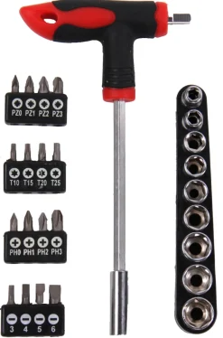 Euro Tools Dopsleutelset met bits 27 stuks