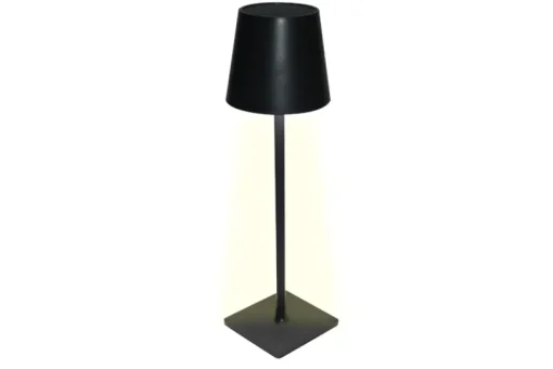 Euro Shop Draadloze LED tafellamp Sphere met touchbediening - Dimbaar- Oplaadbaar via USB - Zwart