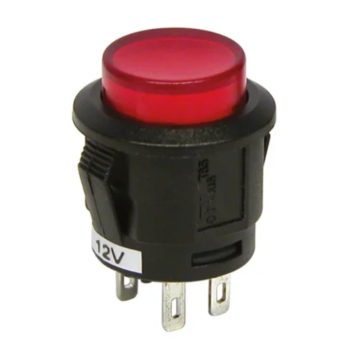 Carpoint Drukschakelaar rood 12 V