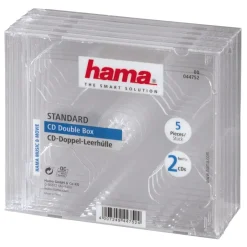 Hama Dubbel cd box transparant 5 stuks