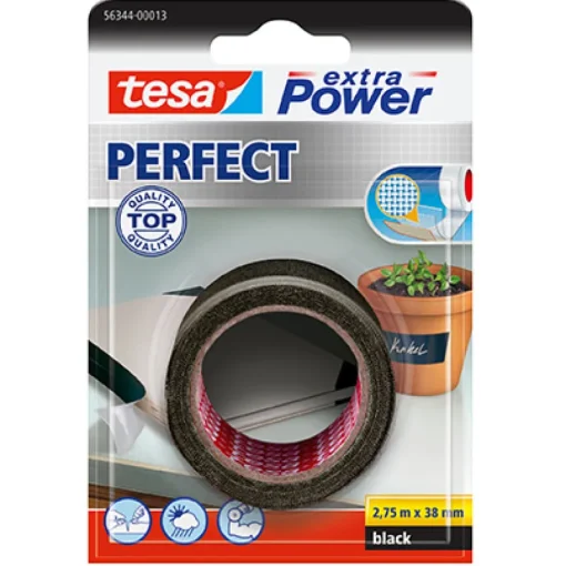 Tesa Duct tape 2,75 mx 38 mm zwart