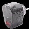 Euro Tools Eenwegstekker met schakelaar zwart 1 x 16 A