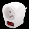 Euro Tools Eenwegstekker met schakelaar wit 1 x 16 A