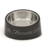 Beeztees Eetbak 'My favourite dog' grijs 18 cm