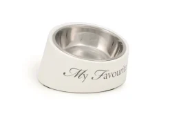 Beeztees Eetbak 'My favourite dog' wit 18 cm
