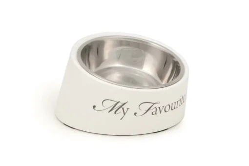 Beeztees Eetbak 'My favourite dog' wit 18 cm