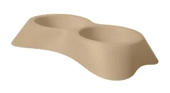 Duvo + Eetpot dubbel Nuvola bruin 20 x 35 x 6 cm