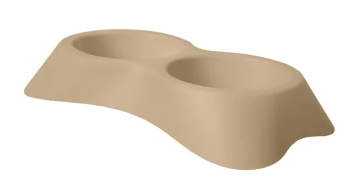 Duvo + Eetpot dubbel Nuvola bruin 20 x 35 x 6 cm