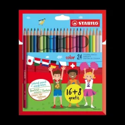 Stabilo Etui met 16 kleurpotloden + 8 gratis