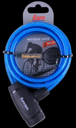 Euro Cycle Fietsslot met sleutel blauw 8 x 1800