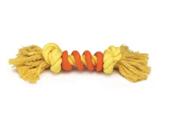 Beeztees Flossytoy spiralo geel / oranje