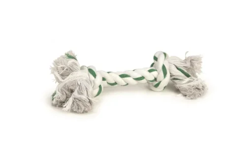 Beeztees Flossytoy wit / groene mint 125 g