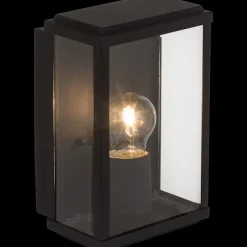 Brilliant Gaia muurlamp zwart IP44 E27 60W