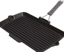 Staub Grillpan rechthoekig zwart 34 x 21 cm