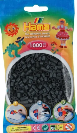 Hama beads Hama 1000st strijkparels donkergrijs