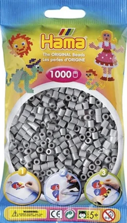 Hama beads Hama 1000st strijkparels grijs