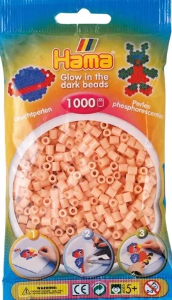 Hama beads Hama 1000st strijkparels rood fluo