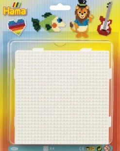 Hama beads Hama strijkparels grondplaten 4 stuks wit
