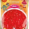 Hama beads Hama strijkparels 1000st transparant rood