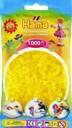 Hama beads Hama strijkparels 1000st transparant geel