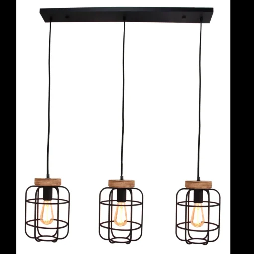Brilliant Hanglamp balk Gwen 3x E27