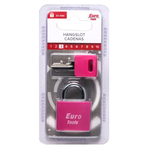 Euro Tools hangslot 30 mm rose + 2 sleutels