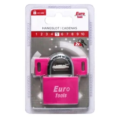 Euro Tools Hangslot 40 mm roze + 2 sleutels