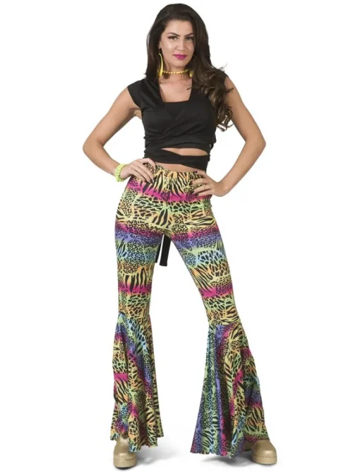 Euro Shop Hippie Broek met Dieren Print Dames - Maat 36/38