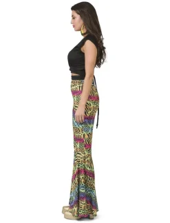 Euro Shop Hippie Broek met Dieren Print Dames - Maat 36/38