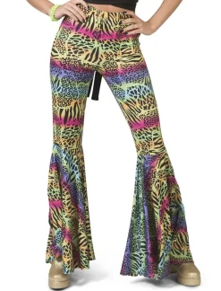 Euro Shop Hippie Broek met Dieren Print Dames - Maat 36/38